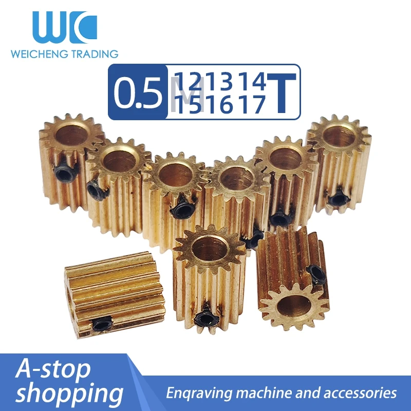 10pc 0.5M 12/13/14/15/16/17 Teeth  0.5mod  Gear Rack Spur Gear Precision Copper Steel Cnc Pinion  15T Length (L) 12mm