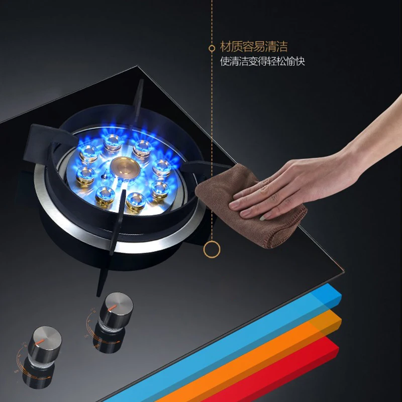 Fierce gas stove Double stove Embedded gas stove Household Natural gas liquefied gas stove Cooker cooktop  gas cooktop