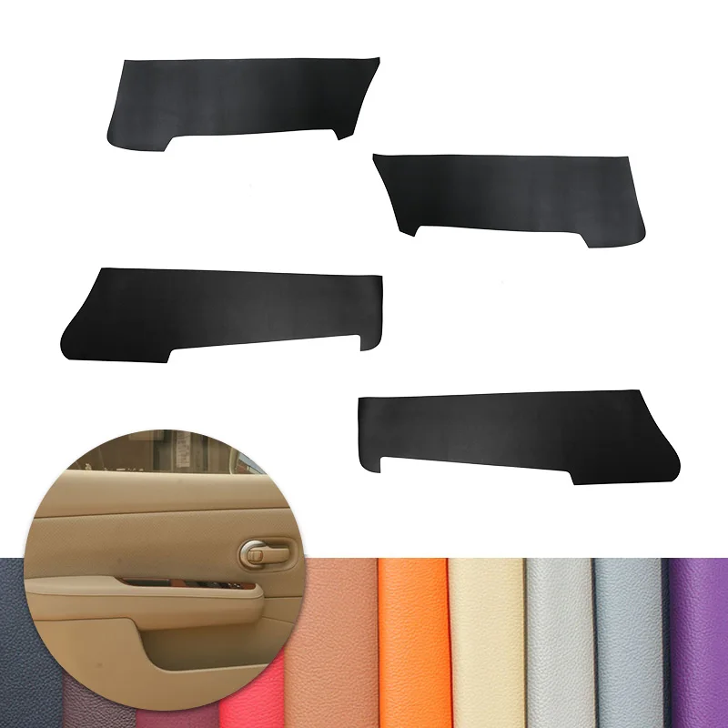 4pcs For Nissan Tiida 2005 2006 2007 2008 Car Interior Door Panel Armrest Microfiber Leather Cover Trim Accessories