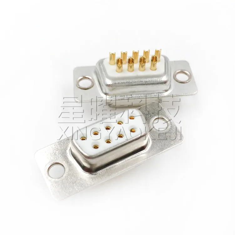 Pin welding DB9 male connector D-SUB connector Gold plated RS232 interface wire type DB9PIN male connector