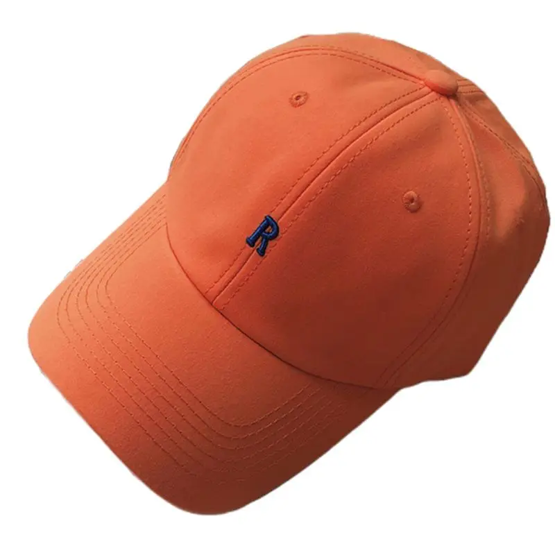 Women Men Couple Summer Cotton Baseball Cap  Letter Embroidery Solid Color Harajuku Hip Hop Street  Hat image 4