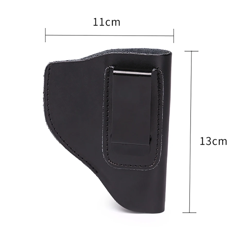 Tactical Revolvers Holster IWB Metal Clip Concealed Carry Gun Holster Cowhide Leather Pistol Holsters Hunting Handgun Bag Holder