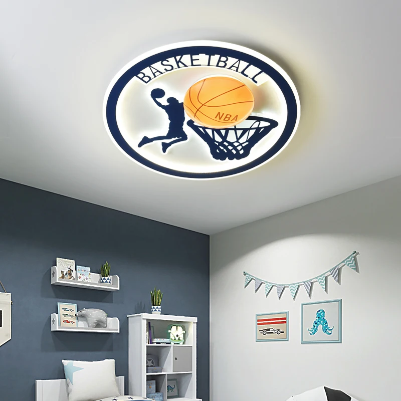 Basketball Ceiling Lights For Boy Room Lighting Cartoon Boy Room Ceiling Light Kids Boy Ceiling Lamp Children's Room Led Light