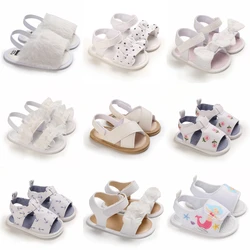 Newborn Toddler Shoes Baby Soft Soled Sandals Lace Soft Soled Shoes Beach Shoes  Slippers Non Slip Sandals 0-18M First Walkers