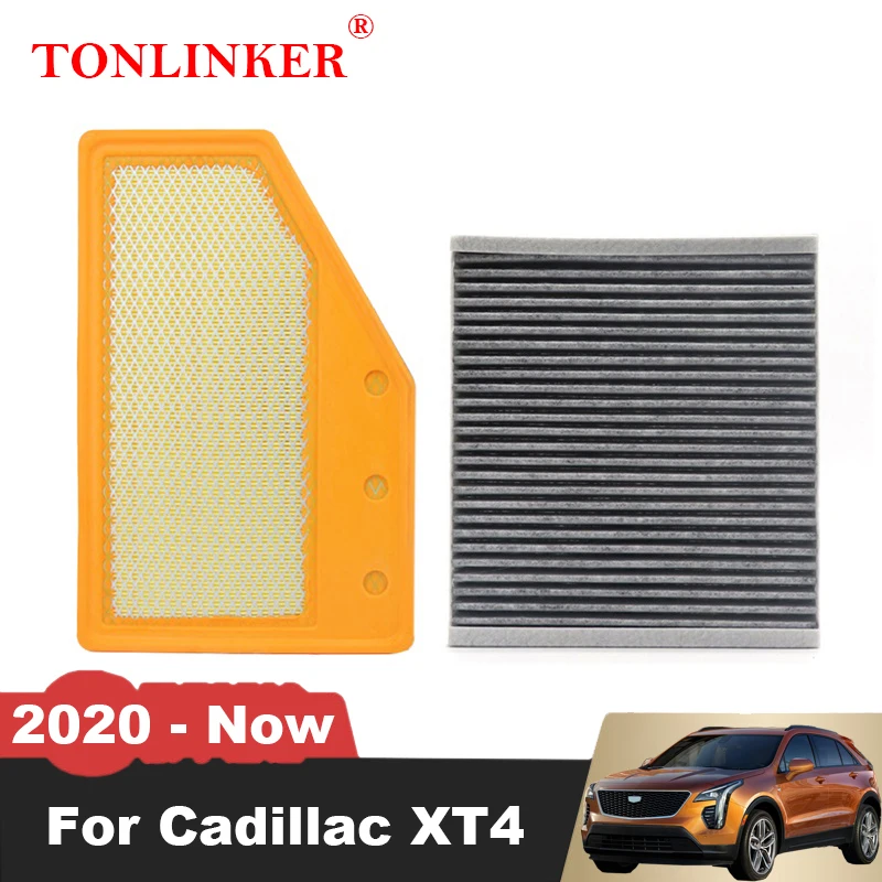 TONLINKER Air Filter Cabin Filter For Cadillac XT4 2.0AT 2020 2021- LSQ LSY 84215222 23430313 13531636 13271191 Car Accessories