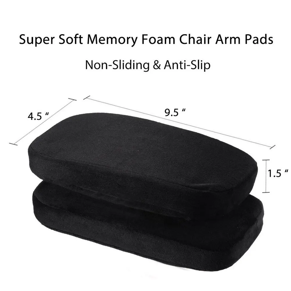 Office Home Cushion Chair Armrest Pad Soft Support Ergonomic Relief Pressure Forearms Memory Foam Elbow Pillows Covers Universal