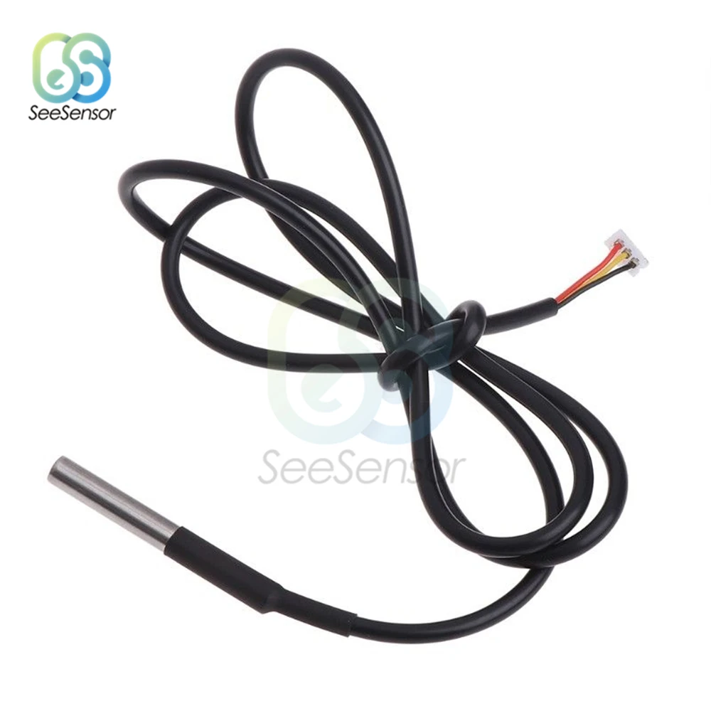 DC 5-24V High Precision Digital Display Intelligent Temperature Controller 0.36inch 4bit Digital Tube Waterproof Sensor Probe 1M