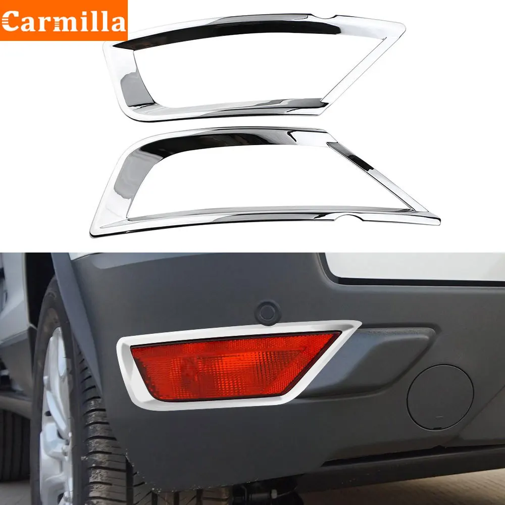 Carmilla 1 PAIR Car Chromium Styling Chrome Rear Fog Lamp Cover Lights Trim Sticker Cover for Ford Ecosport 2018 2019 2020