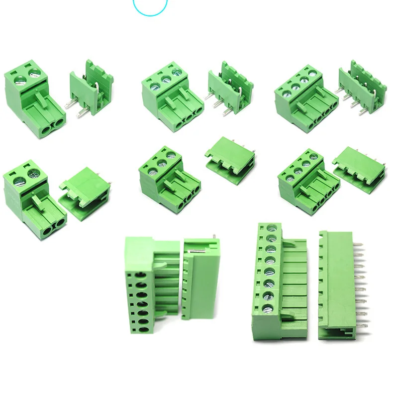 

10PCS KF2EDGK 5.08mm plug-in terminal block pcb connector 2P / 3/4/5/10 / 12P straight bent foot