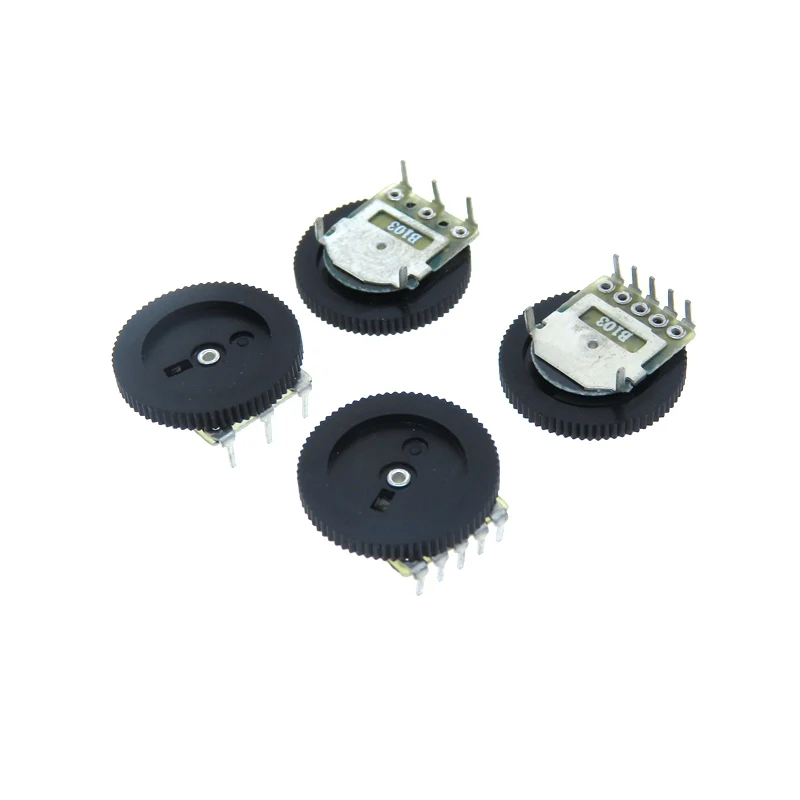 Roue de volume conique à cadran simple et double, potentiomètre duplex, 3 broches, 5 broches, 16x2mm, B102, B103, B203, B503, B104, 1K, 2K, 5K, 10K,