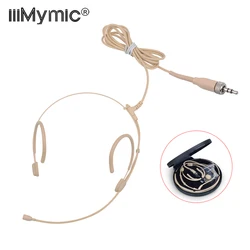 Upgrade Versie Electret Condensator Hoofdgedragen Headset 3.5Mm Jack Trs Locking Microfoon Voor Sennheiser Body Pack Dikke Kabel