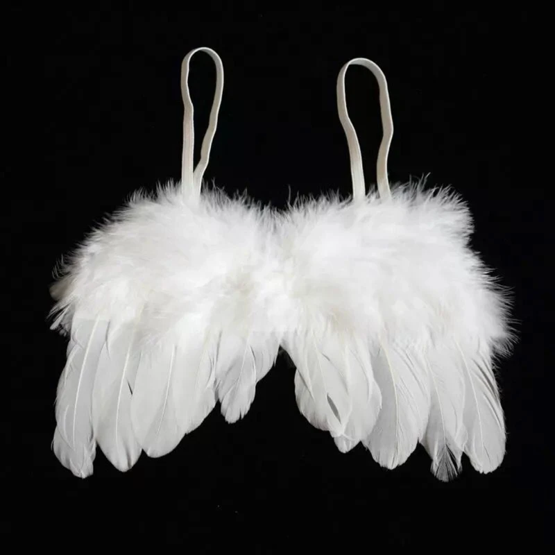 Baby Angel Wing with Headband Photo Shooting Accessories Newborn Photography Props Outfits Set Fotografia Costume