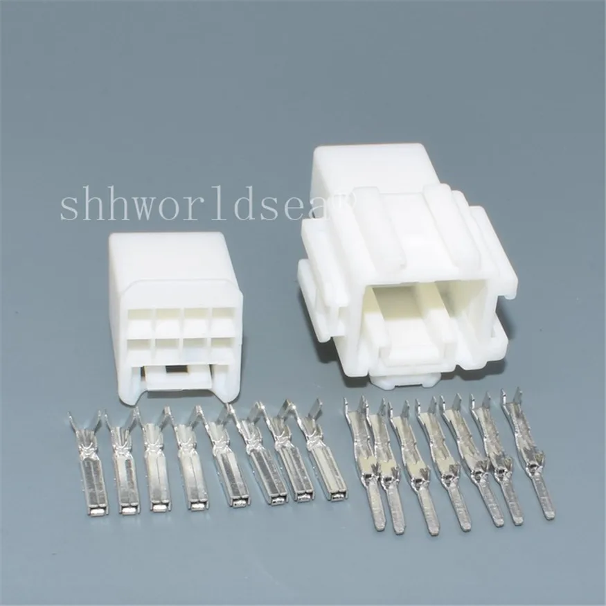 Shhworldsea 2/100 ชุด 8 pin สายไฟรถยนต์ปลั๊กพลาสติกเปิดผนึก Connector 7187-8847 7186-8847