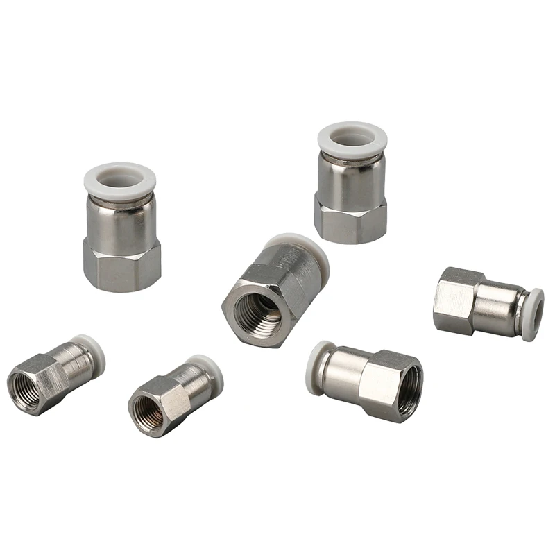 Аксессуары-фитинги в одно касание, резьбовой гнездовой разъем PCF4 PCF6 PCF8