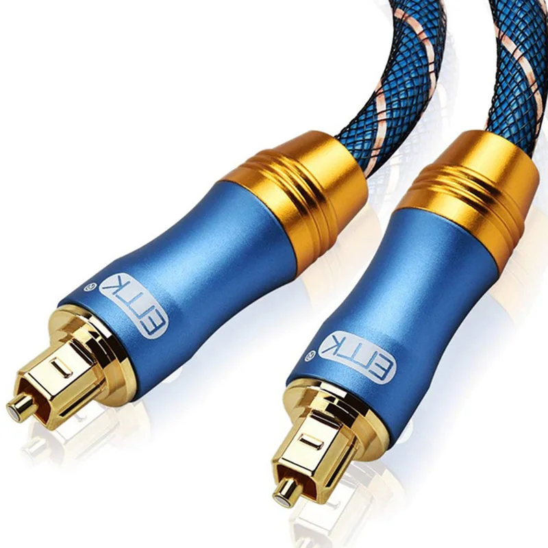 New 5.1 Digital Sound SPDIF Optical Cable Toslink Cable Fiber Optical Audio Cable with braided jacket OD6.0 1m 1.5m 2m 3m 5m