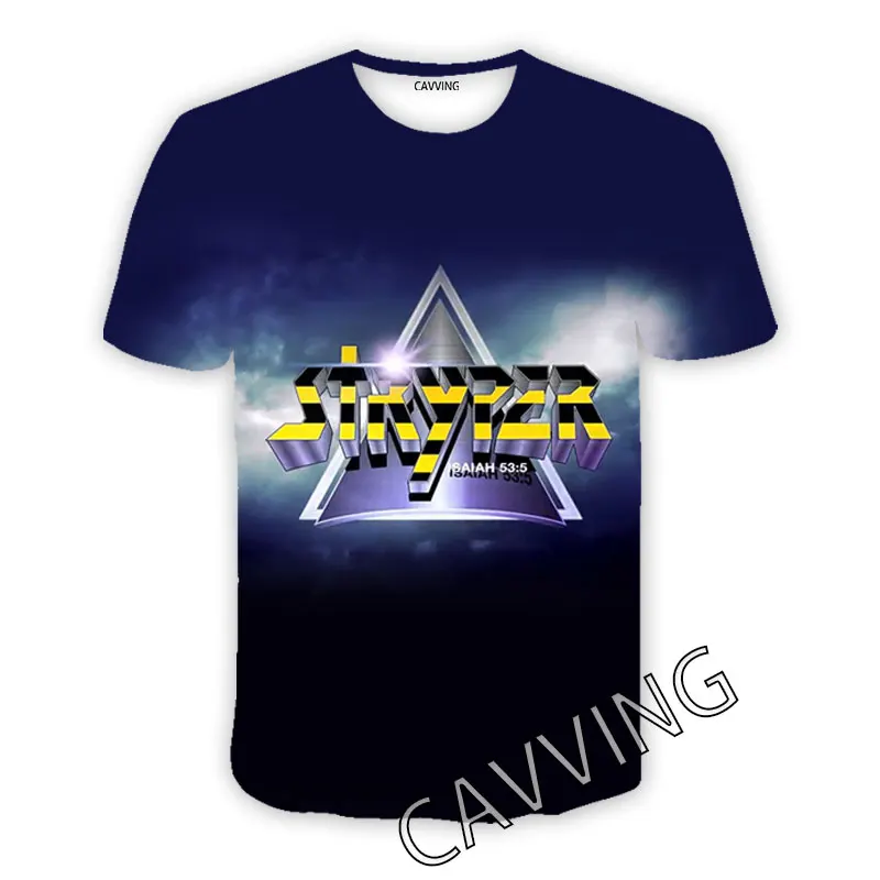 CAVVING 3D Printed  Stryper Rock  Casual T-shirts  Hip Hop T Shirts Harajuku Styles Tops Clothing for Men/women  T01