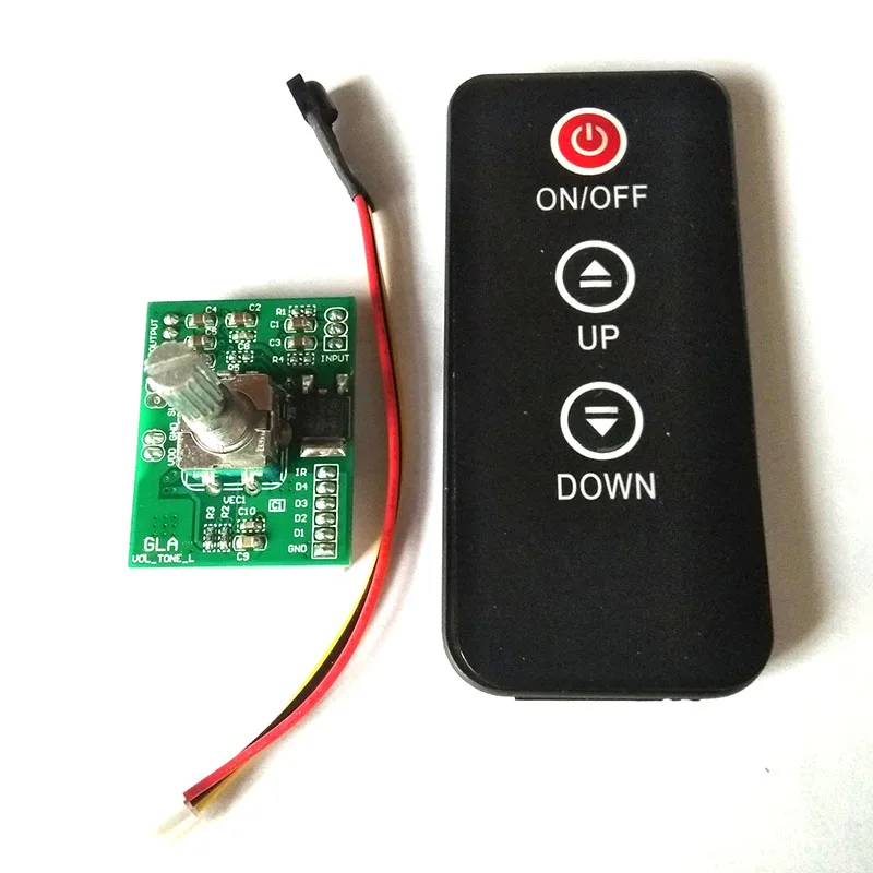 100K / 50K Double Digital Potentiometer Remote control volume Tone led display + RF Infrared remote for power Amplifier audio