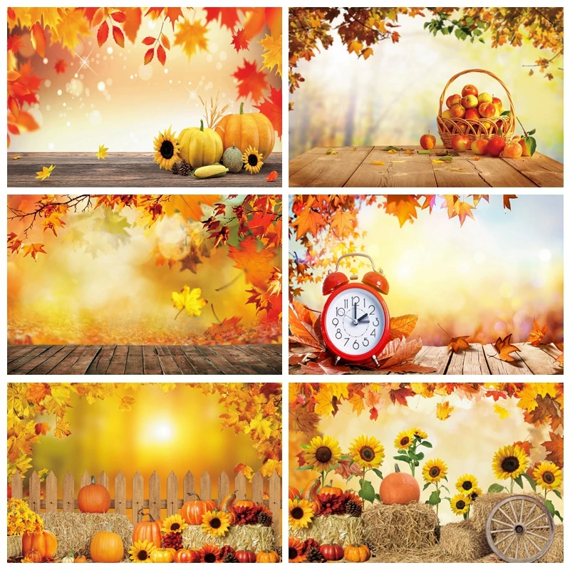 Yeele Autumn Farm Pumpkin Barn Forest Dot Photography Backdrop Newborn Baby Portrait Party Photographic Background Photo Studio