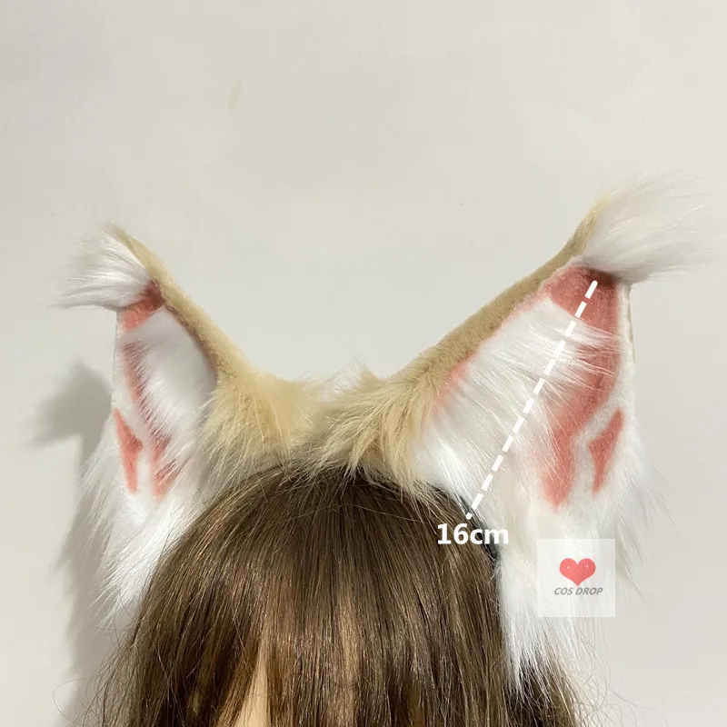 New Pure Handmade Jungle Cat Ears Hair Hoop Beast Wolves Ears Headwear Custom Made Hairpin for Girl Women Cosplay