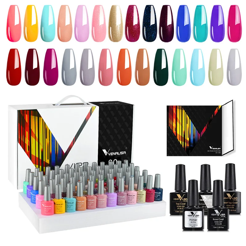 Venalisa Soak Off Gel Polish New Series Full Coverage Color 7.5ml Nail UV Gel Nail Gel Lacquer Varnish for CANNI Gel Manicure