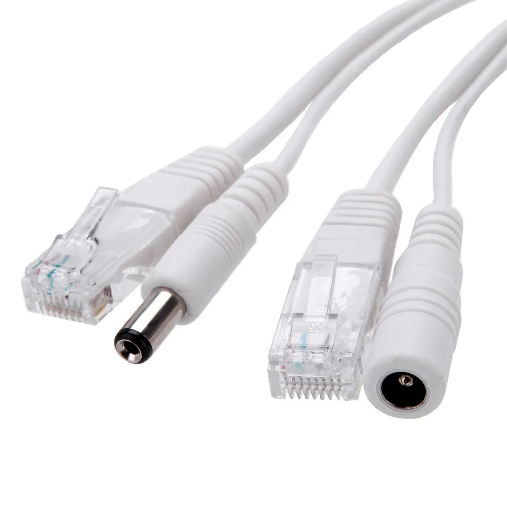 Inyectores divisores POE, fuente de alimentación pasiva sobre Cable adaptador Ethernet RJ45, 12-48v, Cable POE para cámara IP, 10 pares