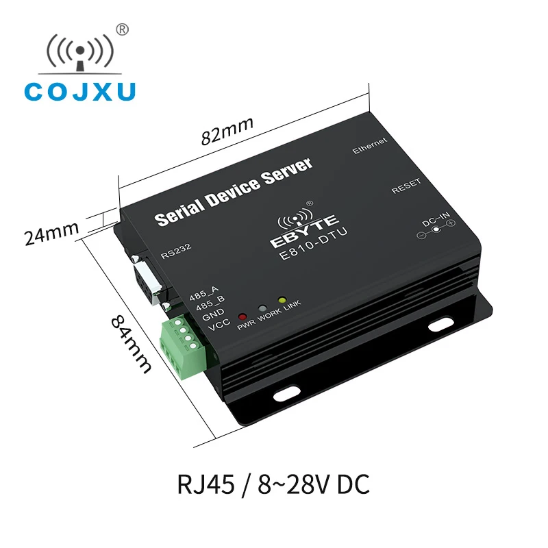 RS485/RS232 to Ethernet Serial Server MQTT Industrial Modbus TCP/UDP RTU RJ45 AT Full-Duplex E810-DTU-V2.0 Rf Transceiver