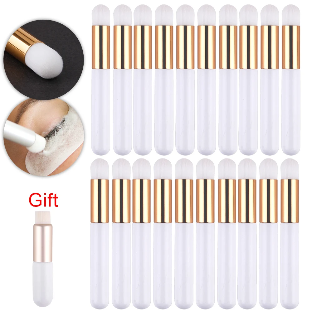 10/20Pcs Eyelash Cleaning Brush Lash Shampoo Eye Nose Blackhead Cleans Makeup Brushes Professional Extension Applicator Supplies