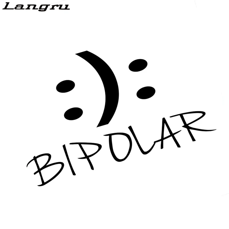 

Langru 15x10.7cm Bipolar Word Car Sticker Vinyl Decor Decals Art Rear Windshield Decoration Car Accessories Jdm