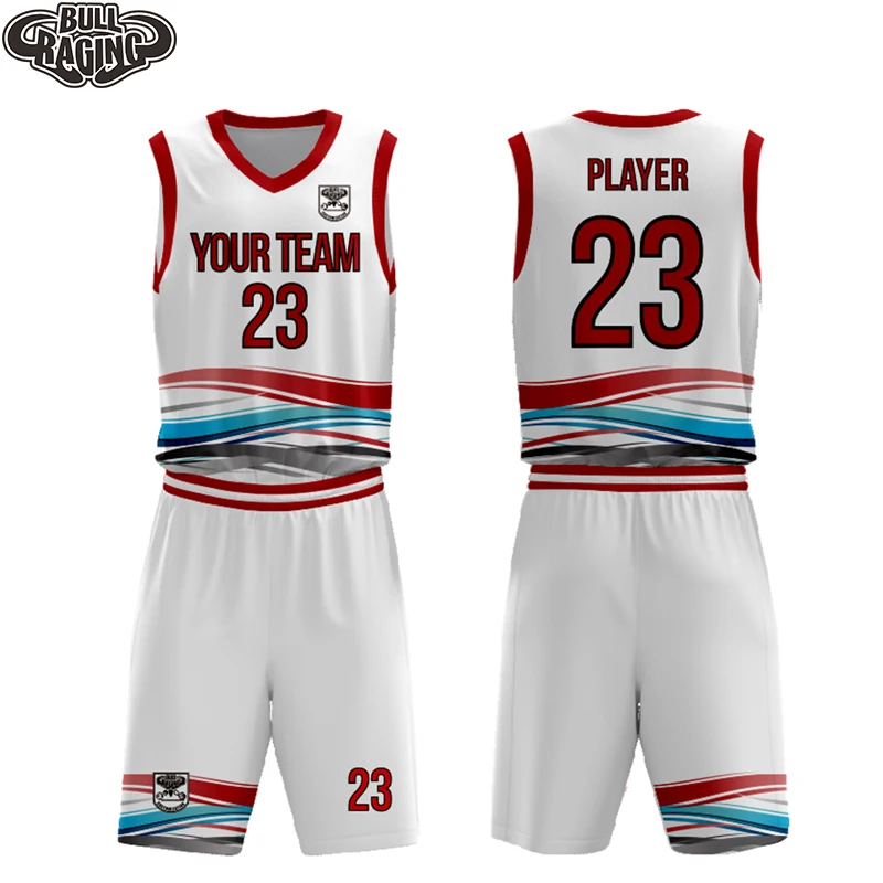 sleeveless color combination basketball jersey uniform white color polyester quick dry basketball shirt and short