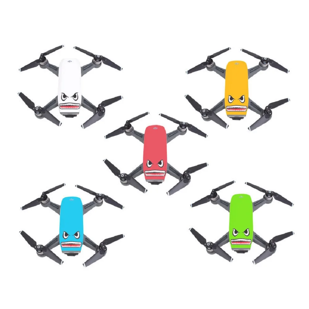 Suitable For DJI Mavic2 / Pro / Air2 / Mini / Spark Fuselage Universal Shark Expression Body Sticker Accessories Battery Sticker