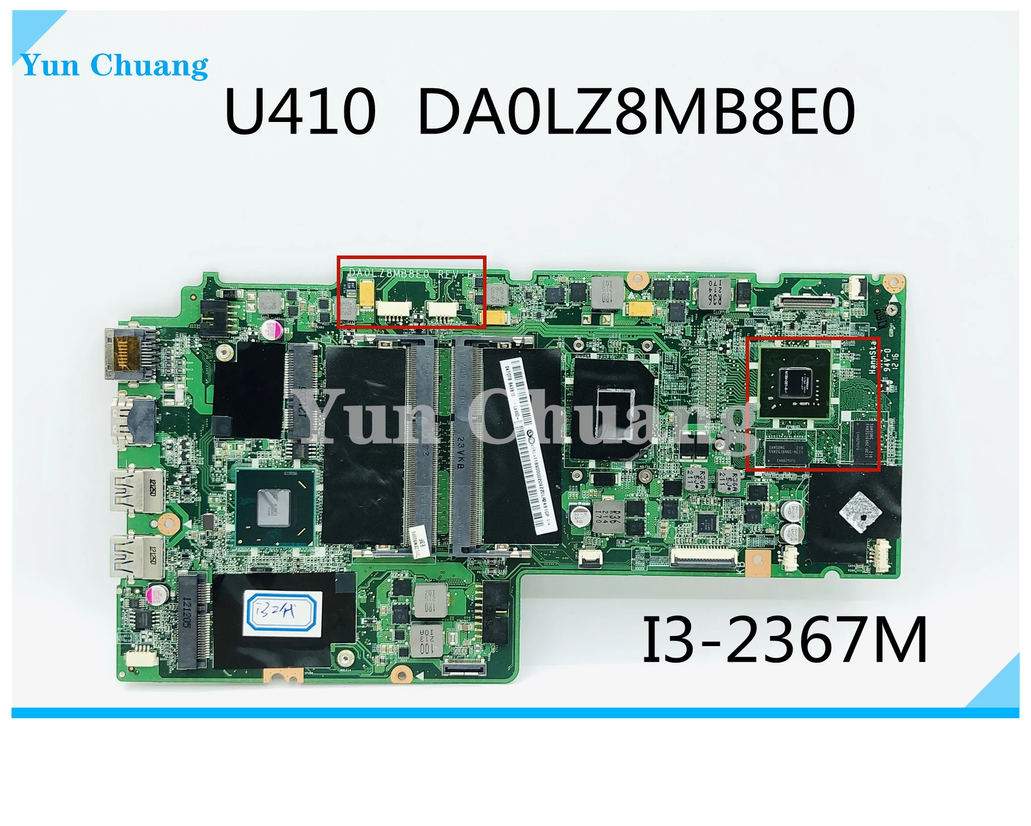 DA0LZ8MB8E0 REV:E For Lenovo Ideapad U410 Laptop Motherboard With i3-2367M CPU 610M 1G GPU DDR3 100% Fully Test mothrboard