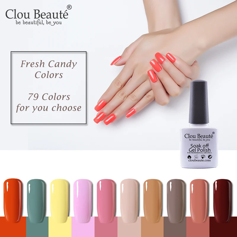 Clou Beaute UV Gel Nagellak Soak Off Gel Lak 10ml Nail Art Gel Hybrid Vernis Vernis Semi Permanente top Coat Base Coat