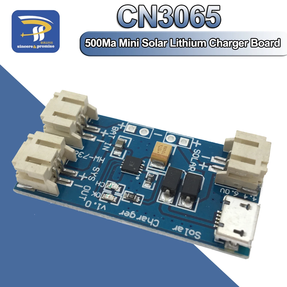 CN3065 Mini ładowarka litowo-słoneczna 500MA Moduł ładowania Lipo Panel słoneczny Micro USB dla Arduino DIY Camping Sports