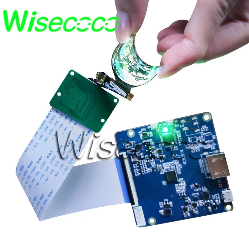 Wisecoco Flexible Oled Display 1.39 Inch Round Circle Amoled Screen Mipi Driver Board Soft Bendable For Smart Watch