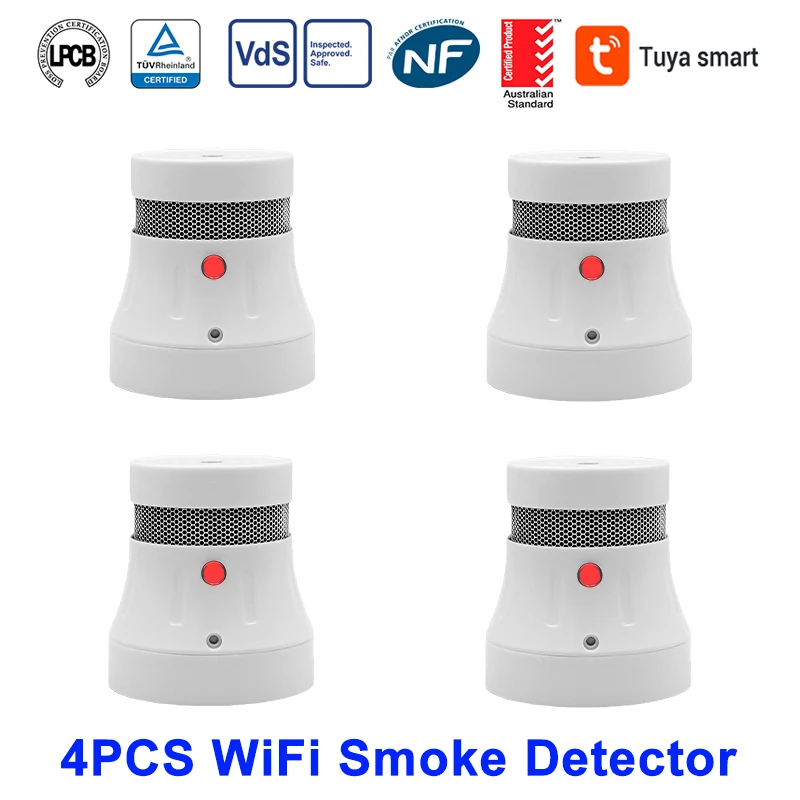 CPvan – détecteur de fumée WiFi Tuya, alarme de Protection incendie, système de sécurité domestique intelligent