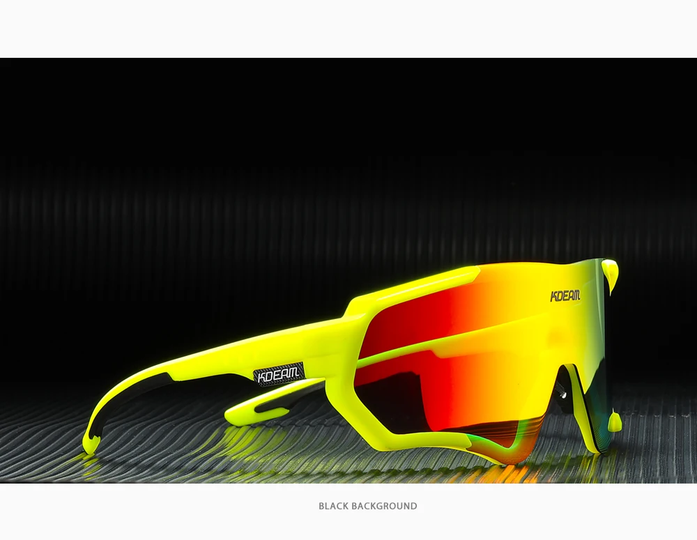 KDEAM Outdoor Sports Herren Sonnenbrille TR90 Polarisierte Sonnenbrille Flash Real Coating Sonnenbrille KD714 CE – Detail 32