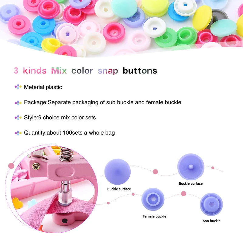 Hurtownia plastikowych zatrzaski T5 5 paczek do odzieży do ubrania DIY zatrzask łączniki używane do pieluch dla dzieci/śliniaki/torby/Folder/