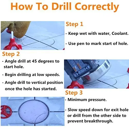 15pcs Diamond Hole Saw Drill Bit Extractor Remover Tools for Tile Glass Porcelain Ceramic Granite Stone Drill Bits 6-50mm