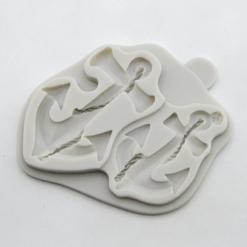 Pirate Anchor Rudder Silicone Mold Ship Rope Fondant Cake Sugarcraft Decorating DIY Tools Pastry Chocolate Cupcake Baking Moulds