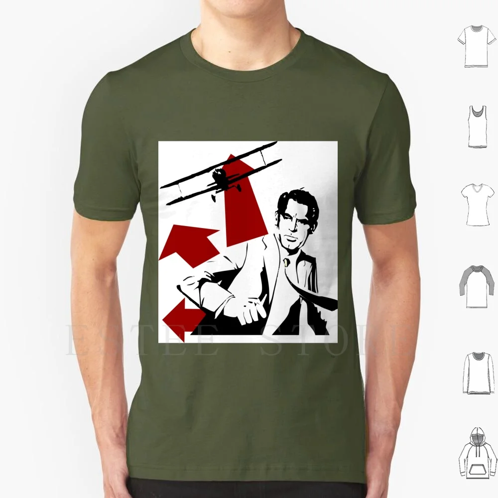 Camiseta North By Northwest DIY de gran tamaño, 100% algodón, película North Northwest, Hitchcock, Birds, True Crime, Vertigo, Cary Grant