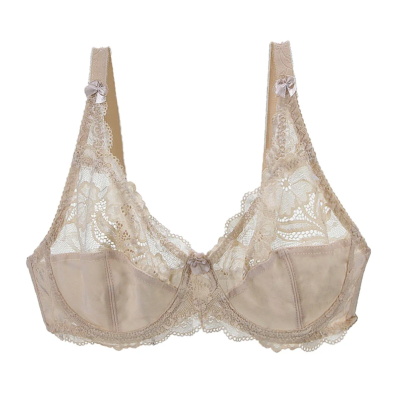 2022 New Sexy Lace CDE Bras Fashion Embroidery Print Cotton Brand Large Size Full Cup Strappy For Women Underwear