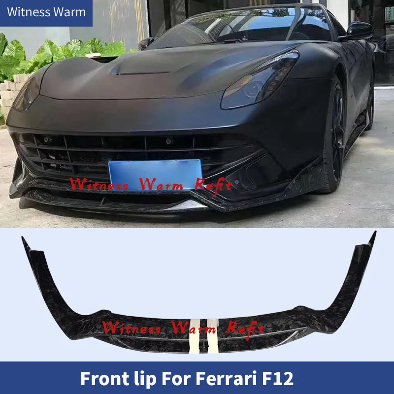 

Forged Carbon Fiber Front Bumper Lip For Ferrari F12 Berlinetta front Splitters DMC Style 2013 2014 2015 2016