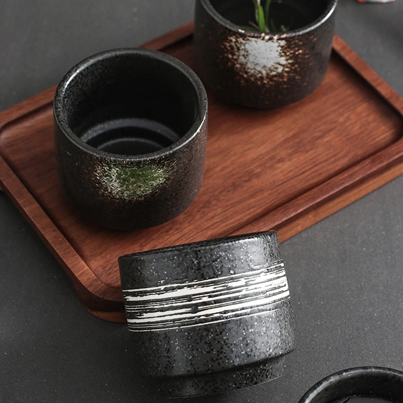 200ml Japanese Style Teacup Water Cup Stoneware Ceramic Hand-painted Kungfu Teacup Cuisine Drinkware