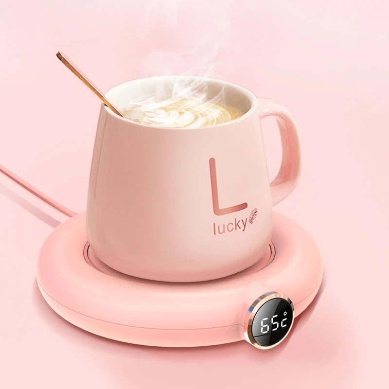 USB Ấm Chén Trà Nóng Làm 3 Bánh Răng Nhiệt Độ Sưởi Cho Cà Phê Sữa Làm Nóng Ấm Coaster Đồ Gia Dụng Nhà Bếp