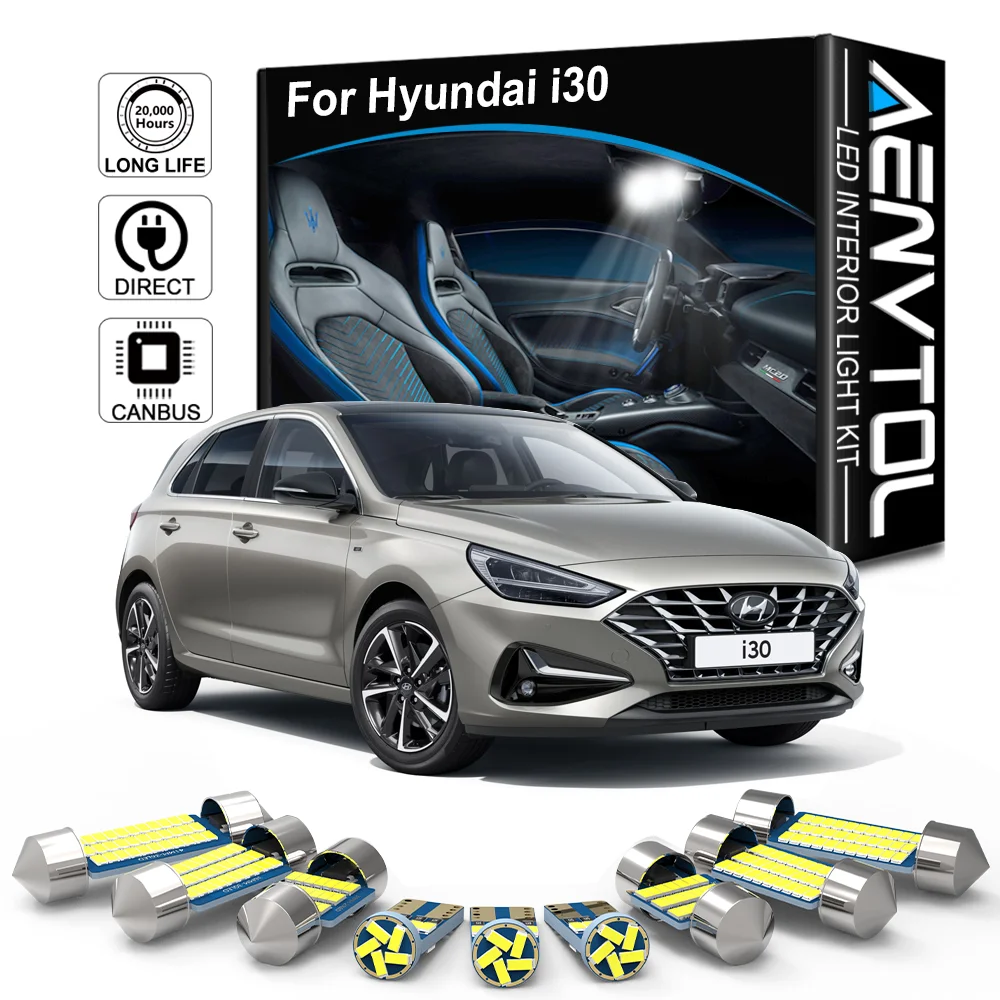 AENVTOL Auto LED Interior Light Accessories Canbus For Hyundai i30 2007 2008 2009 2010 2011 2012 2013 2015 2017 2019 2020 2021