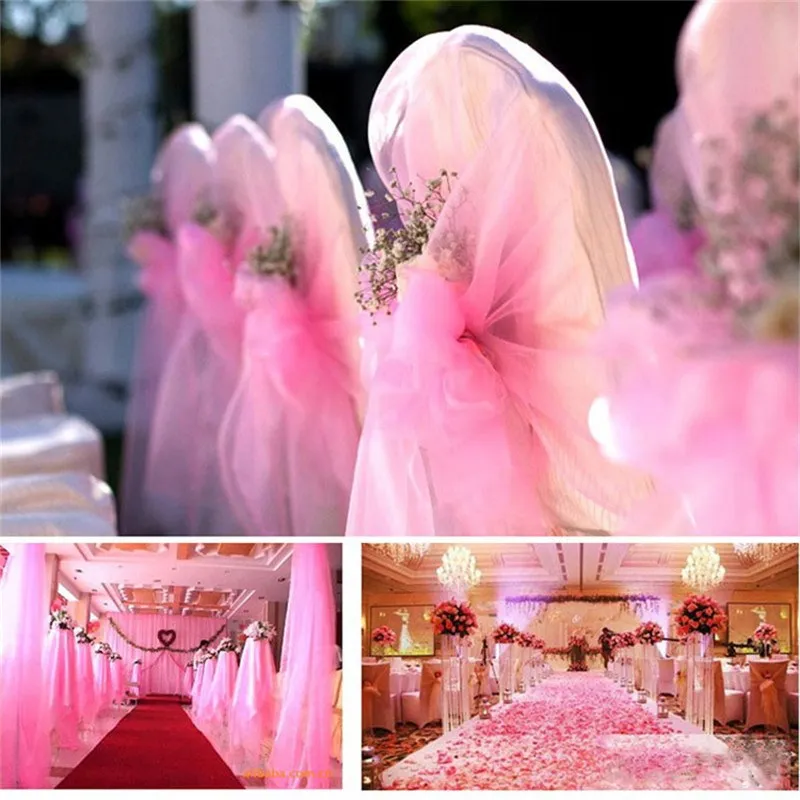 30cm*100y Tulle Spool Fabric Diy Craft Baby Shower Tutu Skirt Tablecloth Sash Organza Wedding Party Decorations Festive Supplies