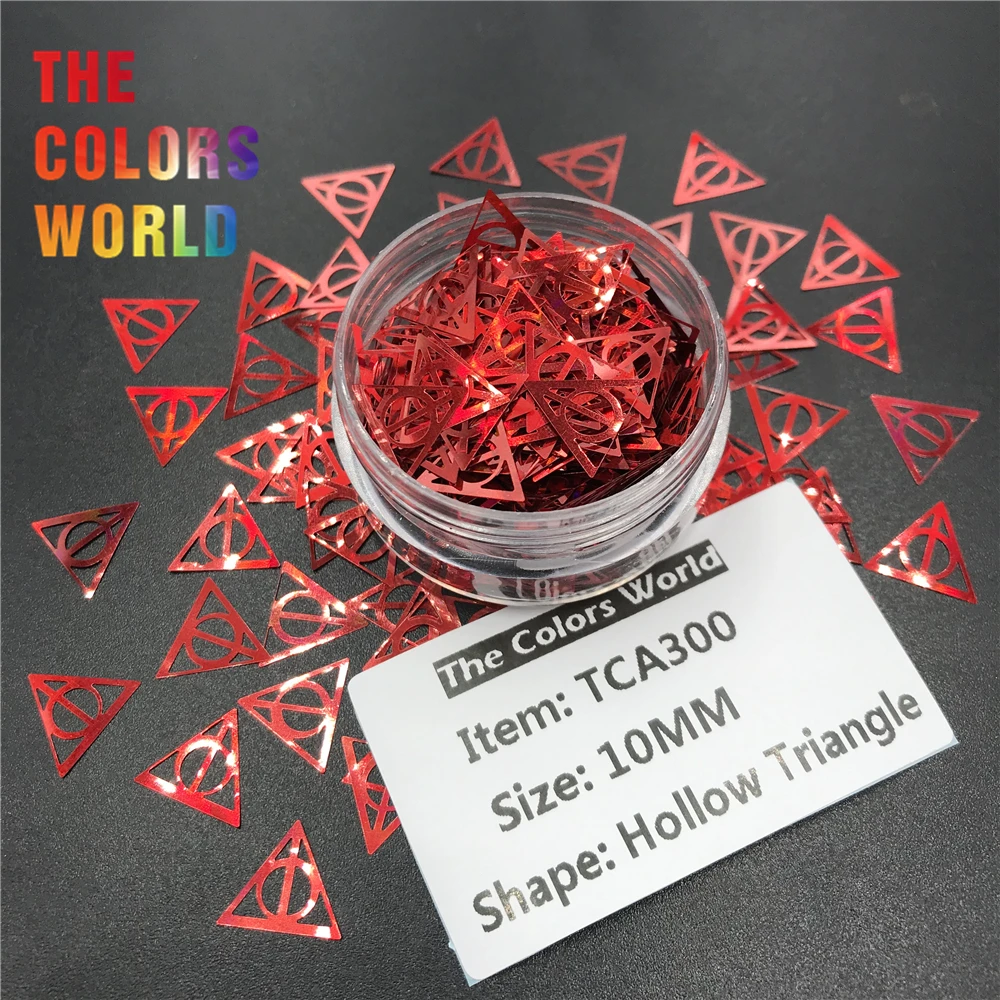 TCT-513 Hollow Triangle 10MM Nails Glitter Nail Art Decoration Hallows Deathly relics of death DIY Accessoires Festival Supplier