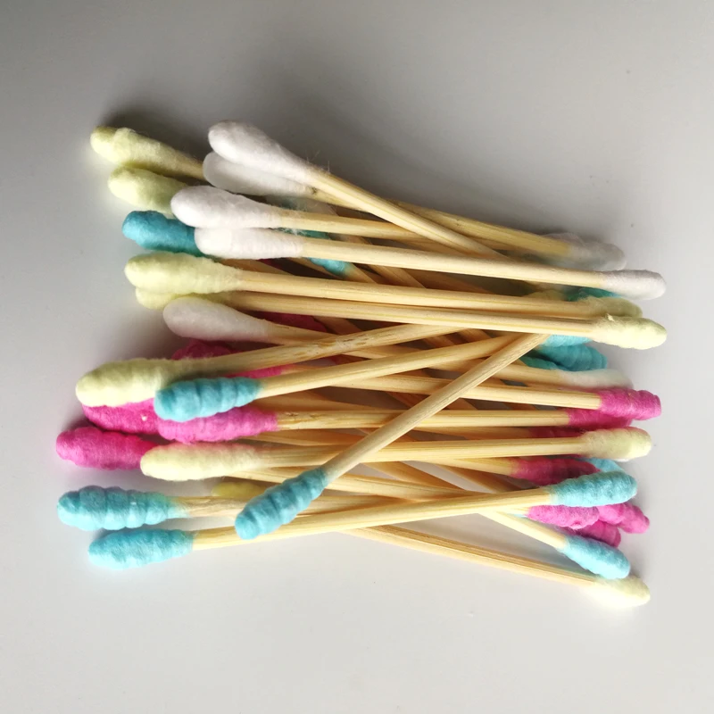 100 Pcs Double Head Cotton Swab Women Lady Makeup Nose Ears Cleaning Health Care Tools