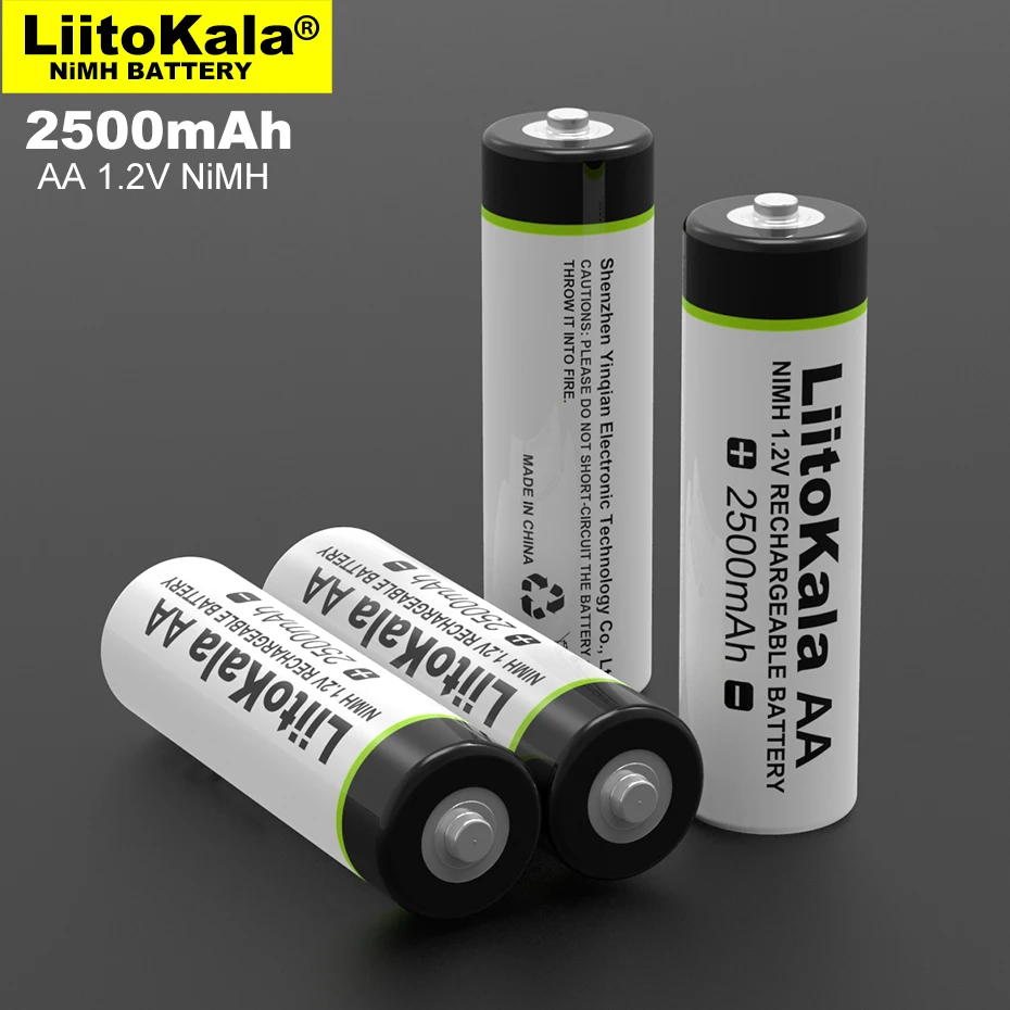 NEW Liitokala 1.2V AA 2500mAh Ni-MH Rechargeable battery aa for Temperature gun remote control mouse toy batteries