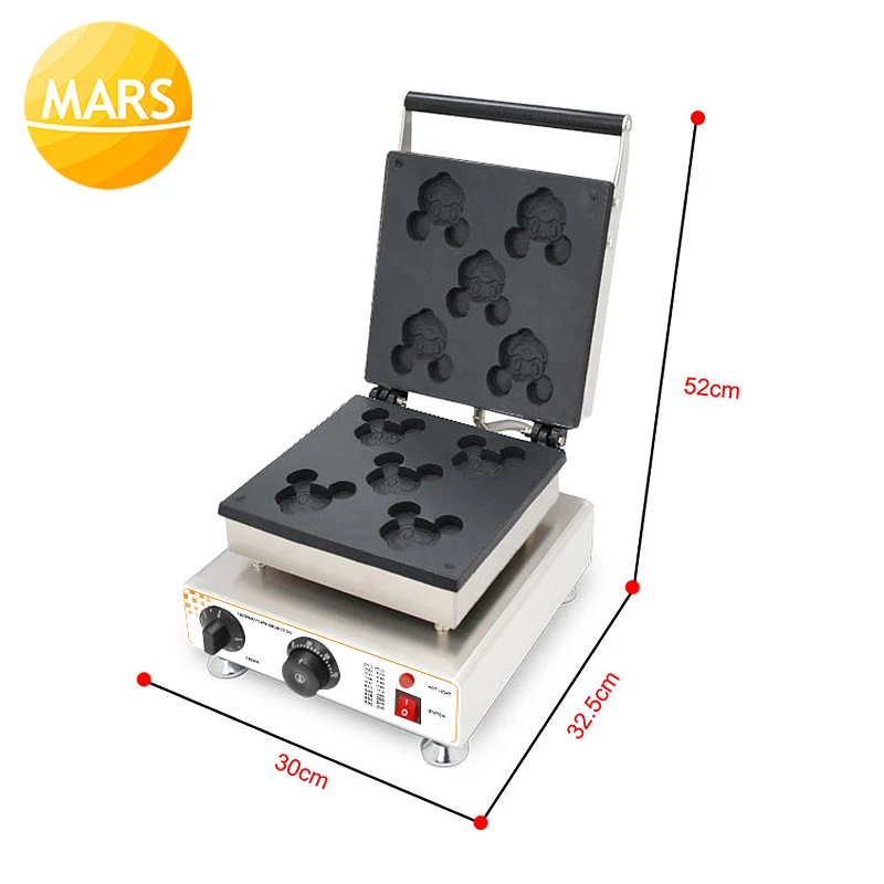 Машина для приготовления вафель с антипригарным покрытием, коммерческая вафельная палочка, пекарь, железная печь для торта, электрическая вафельная машина